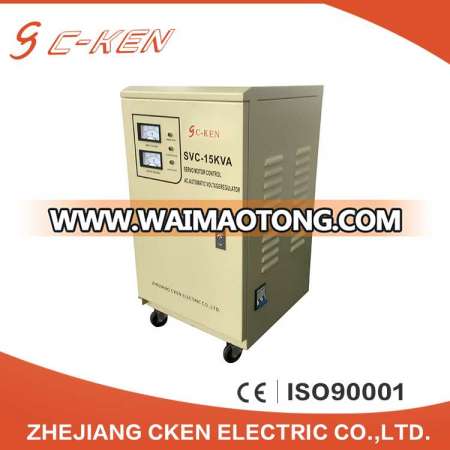 China Suppliers SVC 15KVA Servo Motor Type Single Phase AC Voltage Regulator 15000 Watt Automatic Voltage Stabilizer